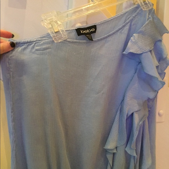 **SOLD**Bebe One Shoulder Blouse - Picture 6 of 9